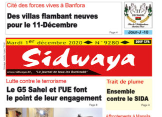 Une Sidwaya du 1er décembre 2020