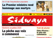 Une Sidwaya du mardi 03 novembre 2020