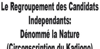 Message de campagne du Regroupement d’Indépendants la « NATURE »