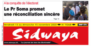 Une du 13-11-2020