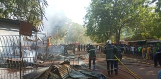Incendie aux abords du marché central de Koudougou: Des boutiques réduites en ruines