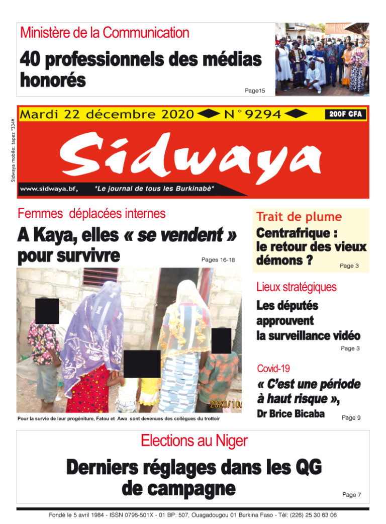 Une du 22-12-2020