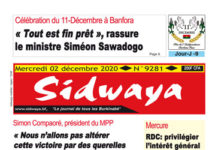 Une sidwaya du 02 12 2020