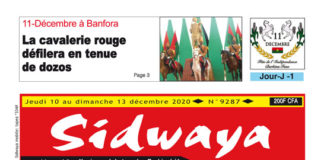 Une sidwaya du 10 12 2020