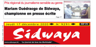 Sidwaya du 17-12-2020