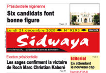 Une Sidwaya du 21 12 2020