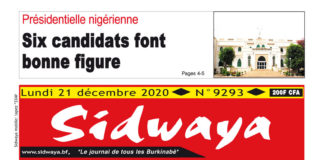 Une Sidwaya du 21 12 2020