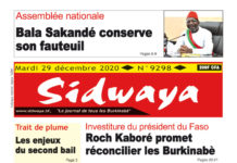 Une Sidwaya du 29 décembre 2020