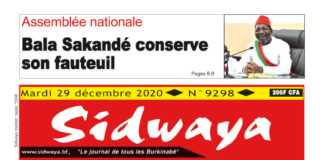 Une Sidwaya du 29 décembre 2020