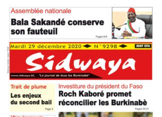 Une Sidwaya du 29 décembre 2020