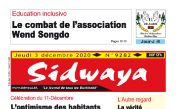 Sidwaya du 3-12-2020