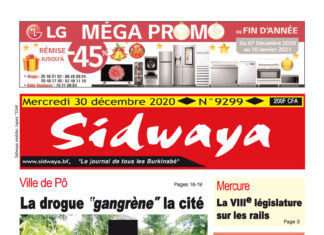 Une Sidwaya du 30 12 2020