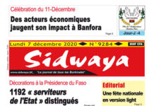 Une Sidwaya du 07 12 2020