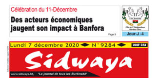 Une Sidwaya du 07 12 2020