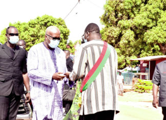 Le président du Faso accueilli avec les honneurs à Banfora