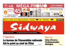 Une Sidwaya du mercredi 23 décembre 2020