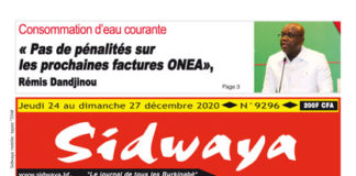Une Sidwaya du 24 12 2020