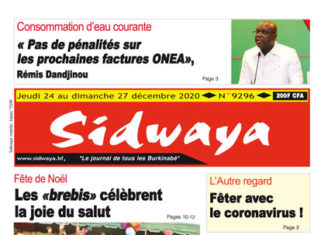 Une Sidwaya du 24 12 2020
