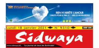Une Sidwaya du 18-01-2021