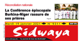 Une Sidwaya du 19 01 2021