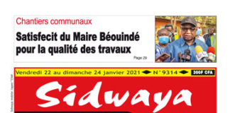 Une sidwaya du 22 01 2021