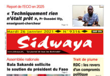 Une Sidwaya du 26-01-2021