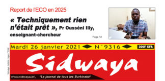 Une Sidwaya du 26-01-2021