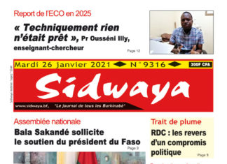 Une Sidwaya du 26-01-2021
