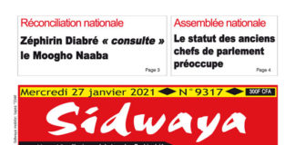 Une sidwaya du 27 01 2021