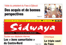 Une Sidwaya du vendredi 29 au dimanche 31 janvier 2021