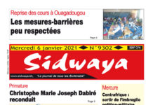 Une sidwaya du 06 Janvier 2021