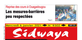 Une sidwaya du 06 Janvier 2021