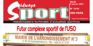 Une Sidwaya Sport du 05 janvier 2021