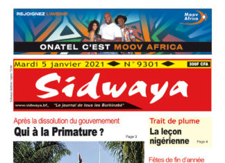 Une Sidwaya du 05 janvier 2021