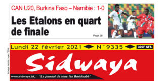 Une Sidwaya du 22 02 2021