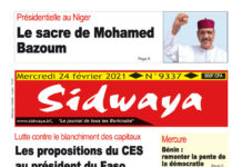 Une Sidwaya du 24 février 2021
