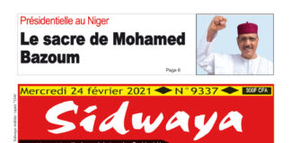 Une Sidwaya du 24 février 2021