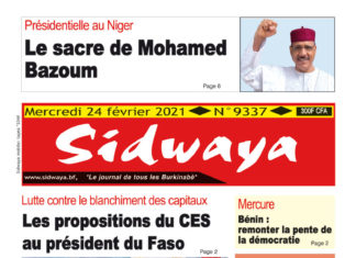 Une Sidwaya du 24 février 2021