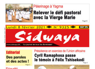 Une Sidwaya du 08 février 2021
