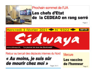 Une Sidwaya du 03 février 2021