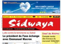Une Sidwaya du 11 février 2021