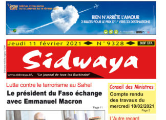 Une Sidwaya du 11 février 2021