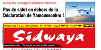 Une sidwaya du 12 02 2021