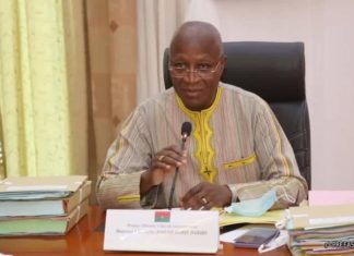 Burkina : Le Premier ministre Christophe Dabiré, chef du gouvernement préside le conseil des ministres de mercredi