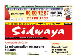 Une Sidwaya du 10 mars 2021