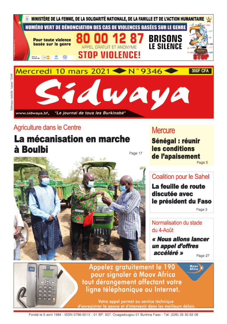 Une Sidwaya du 10 mars 2021