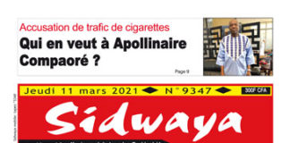Une du Sidwaya du 11 03 2021