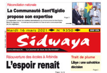 Une Sidwaya du 16 03 2021
