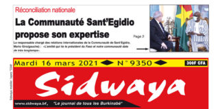Une Sidwaya du 16 03 2021