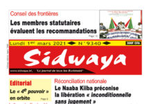 Une Sidwaya du 1er mars 2021